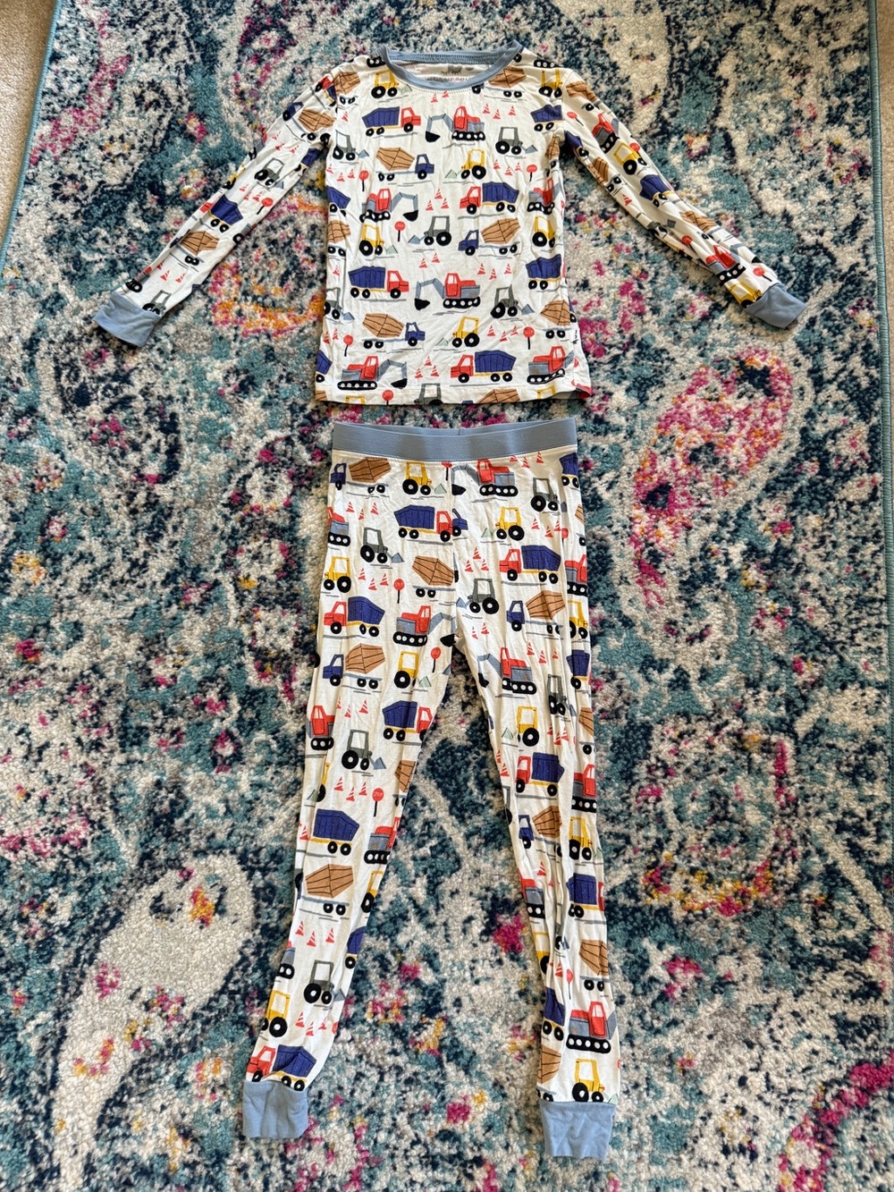 Little Sleepies Construction Truck Print Pajamas